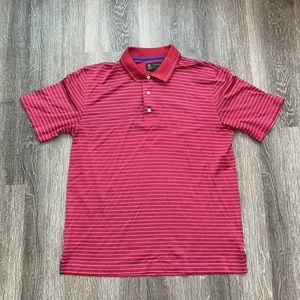 Brooks Brother Red Stripe Short Sleeve Polo Shirt Large